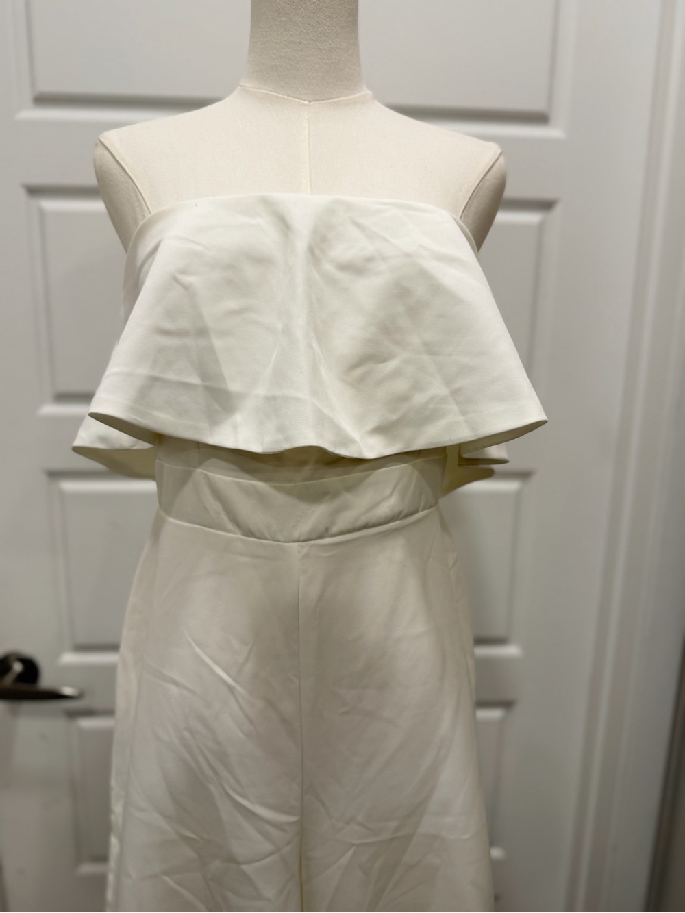 Zara Strapless Wide-Leg Jumpsuit in Off White - Picture 5 of 8